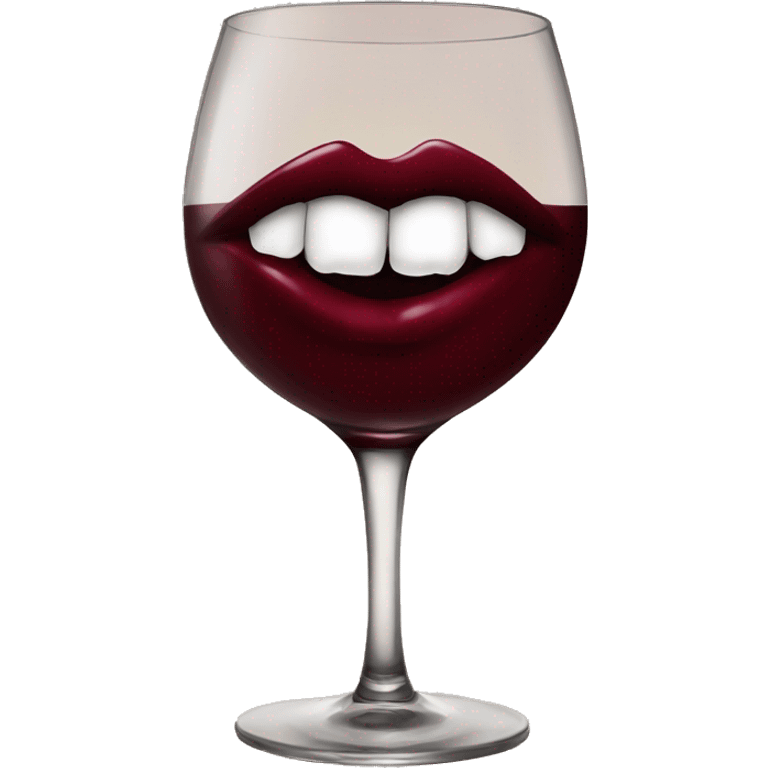 vampire lips wine red emoji