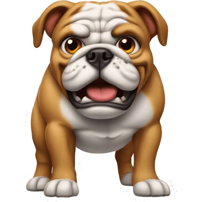 Nervous bulldog emoji