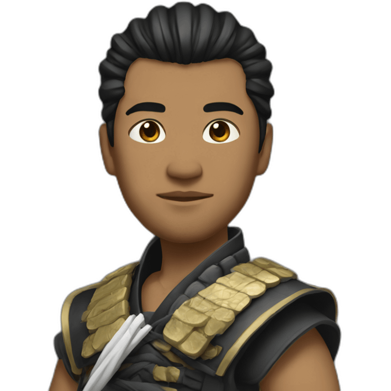 Handsome Guy - Black - Chinese Samurai emoji