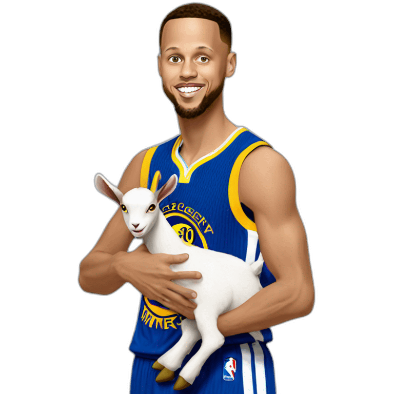 stephen curry with a goat emoji