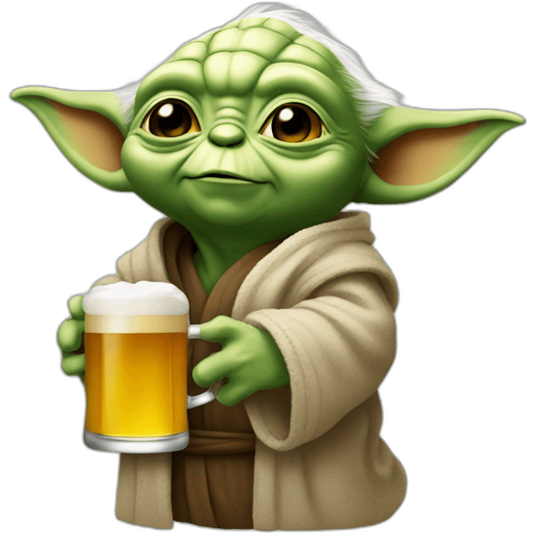 Yoda qui boit une biere emoji