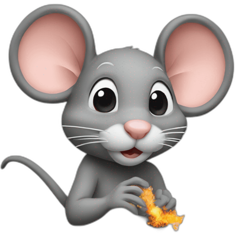 the mouse smokes emoji