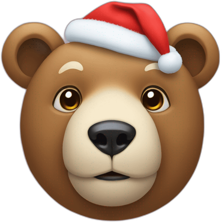 Un ours de noël emoji