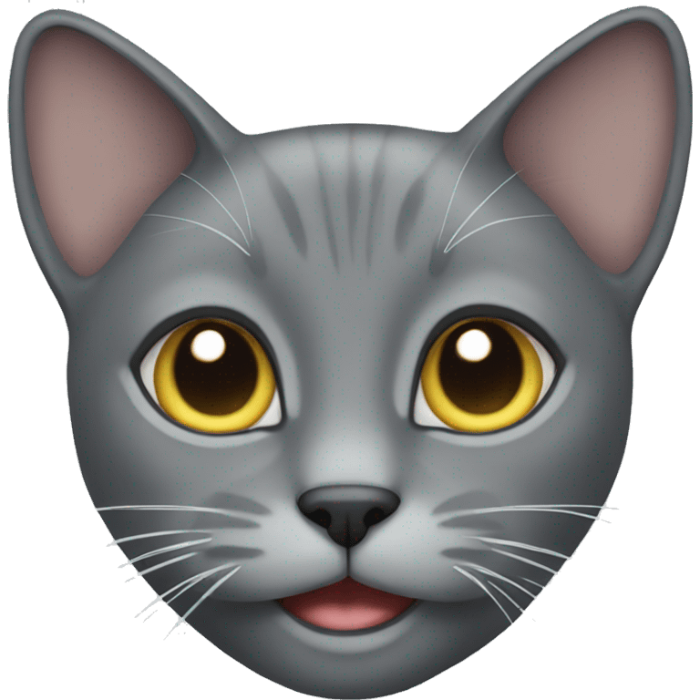 Grey cat emoji