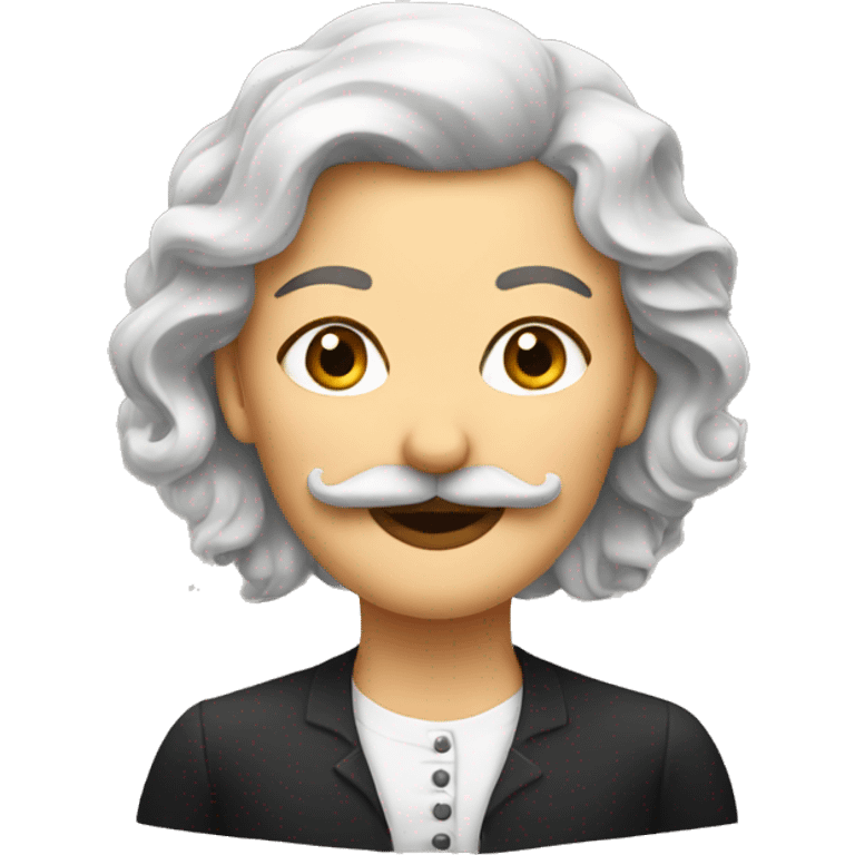 A lady with a moustache  emoji