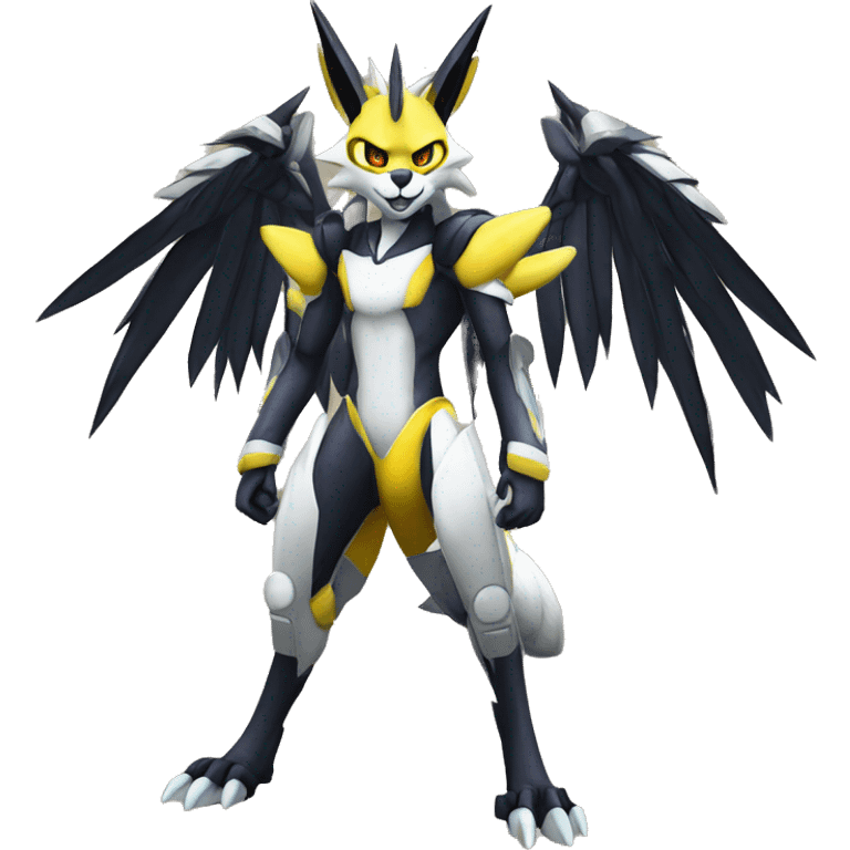 Cool Edgy Metabee Renamon Zeraora Full body emoji