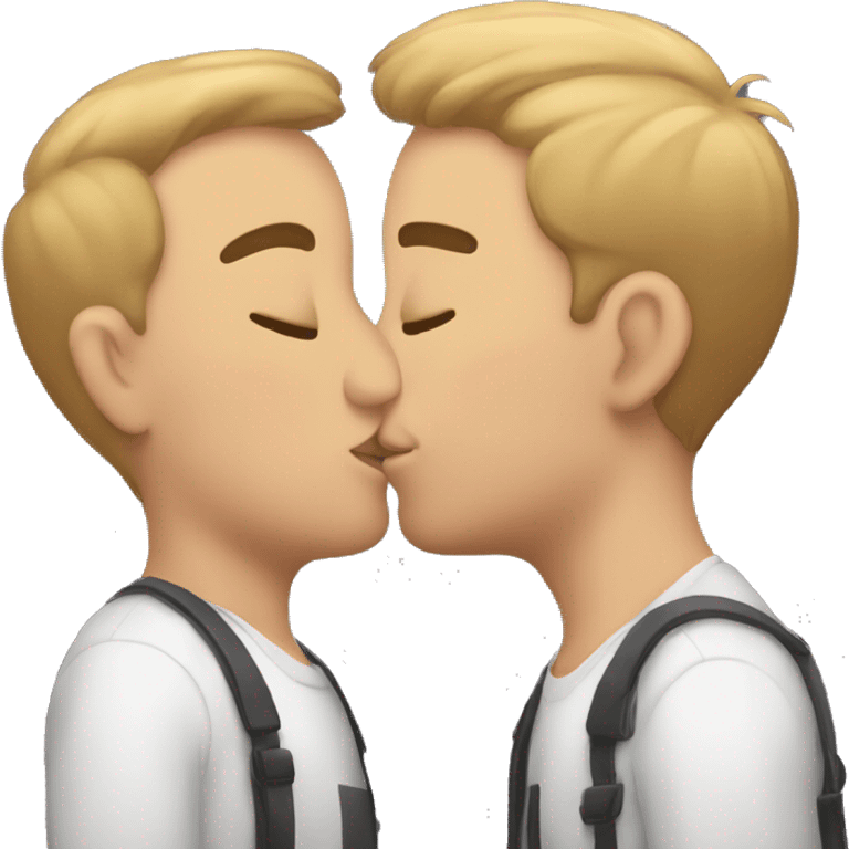 gay guys kissing emoji