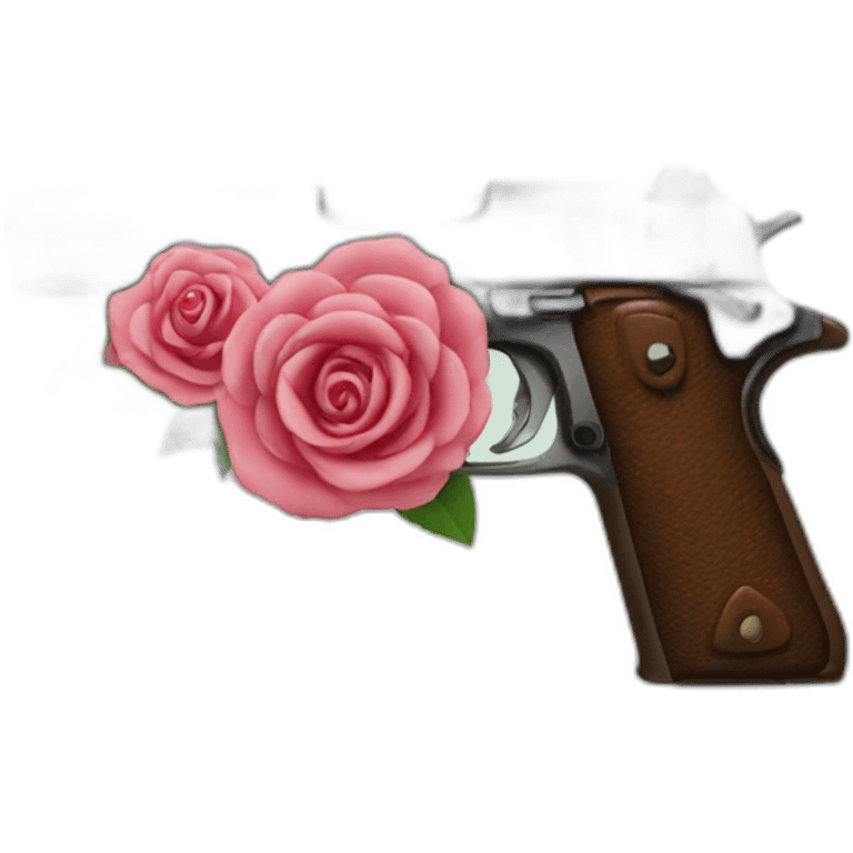 gun with a roses in the end emoji