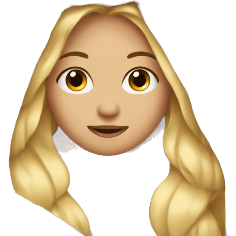 pretty blonde girl in cozy blanket emoji