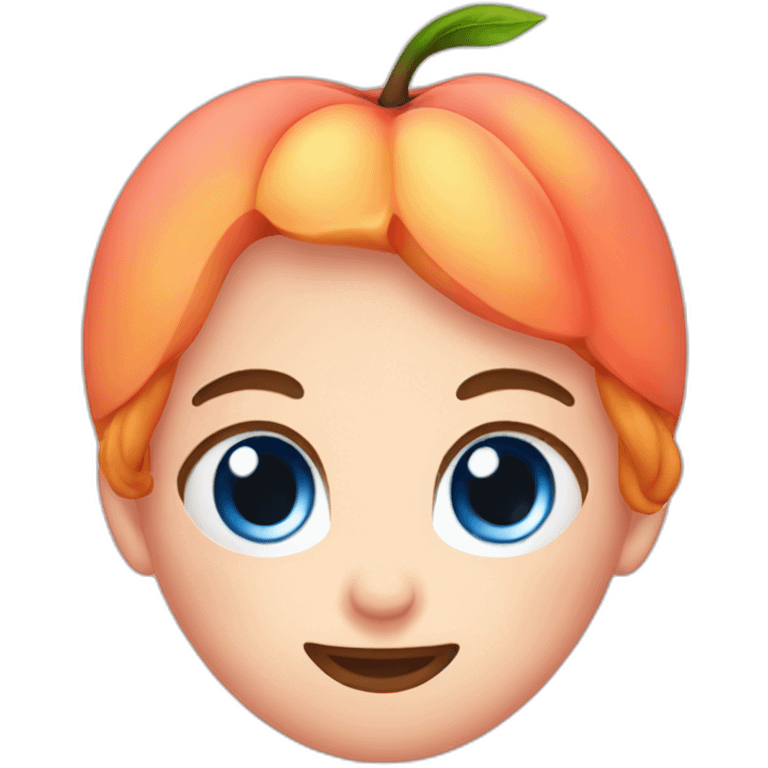 peach with blue eyes emoji