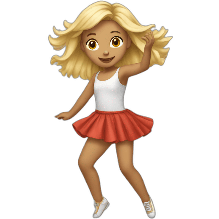 girl dance fair-haired emoji