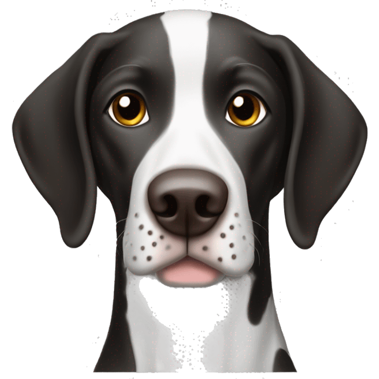 Black and white German shorthair pointer emoji