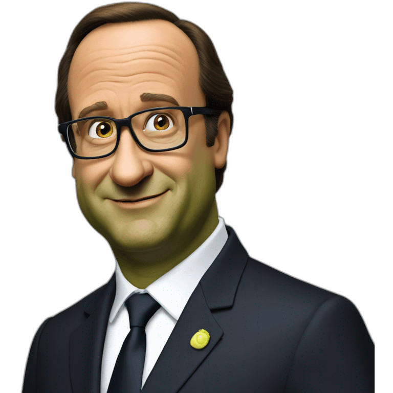 François Hollande is Shrek emoji