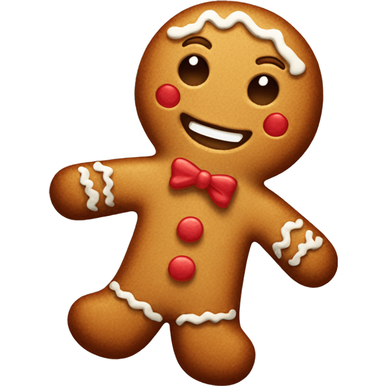 Gingerbread man cute emoji