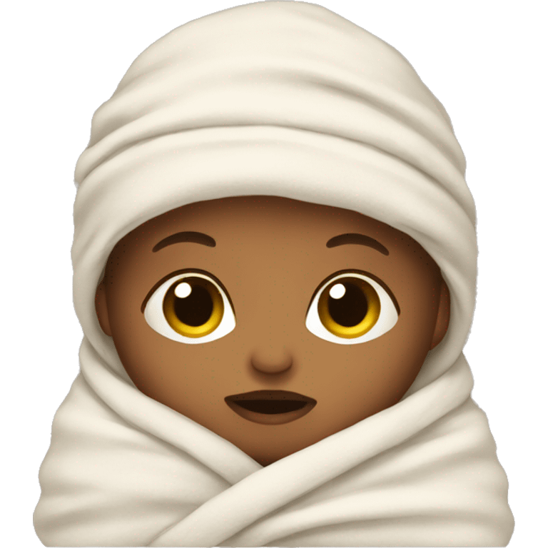 Swaddled baby emoji