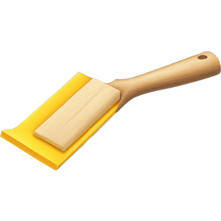 squeegee with long wooden handle emoji