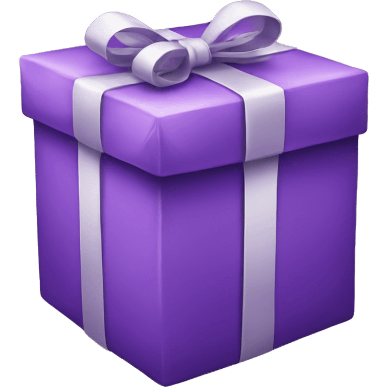 Purple Christmas present emoji