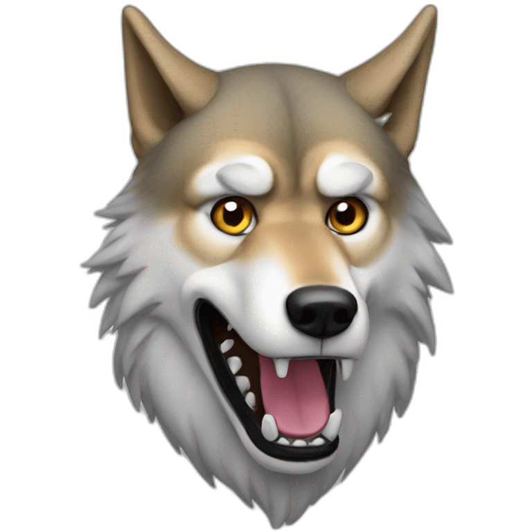 donald trump as a wolf emoji