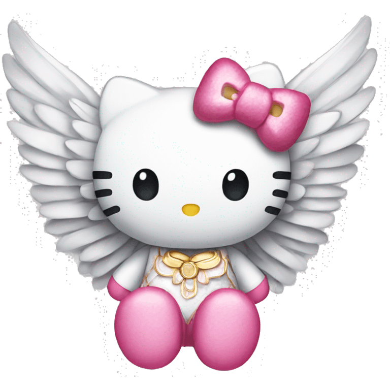 Hello Kitty wearing victoria secret wings  emoji