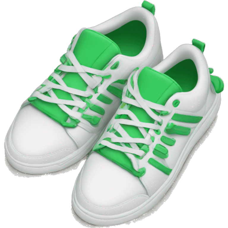 sneakers with green details emoji