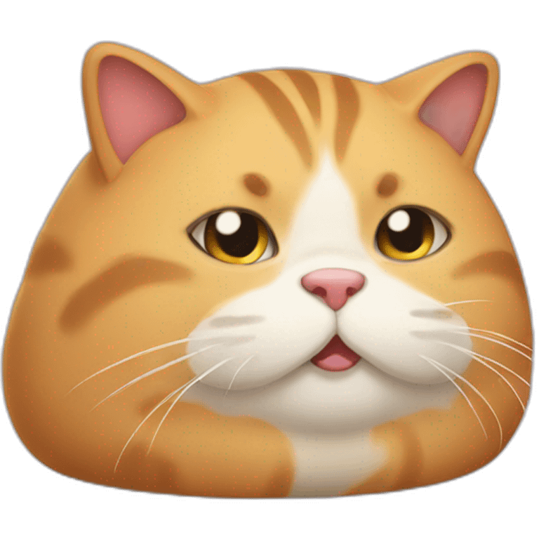 Fat cat with a mat emoji