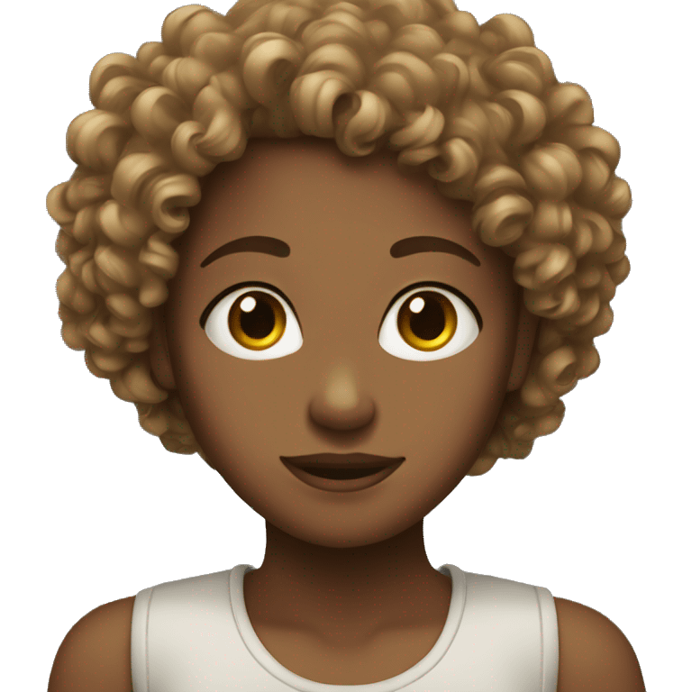 curly-haired girl emoji