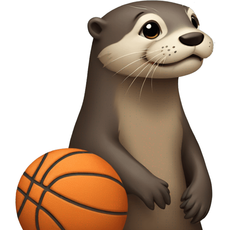 Otter watching basketball emoji