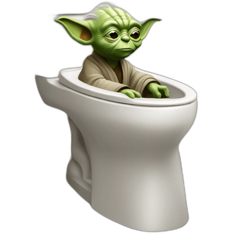 Yoda sur les toilettes emoji