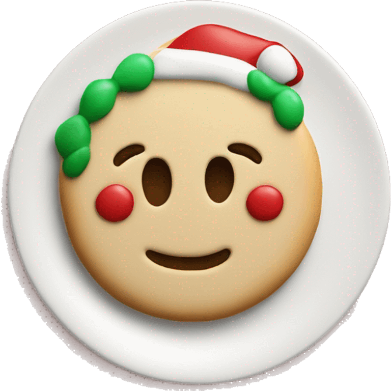 christmas sugar cookies on a plate emoji