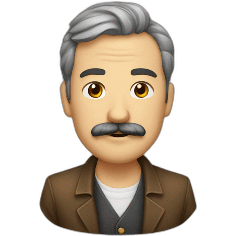 señor con bigote y baraba emoji