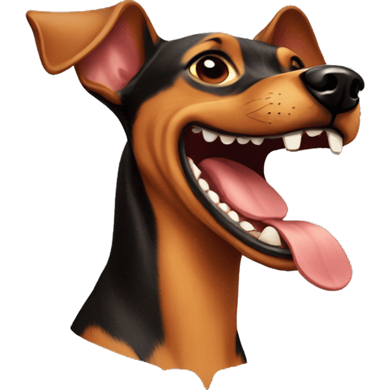 pinscher laughing emoji