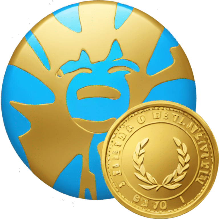 gold coin with UN emoji