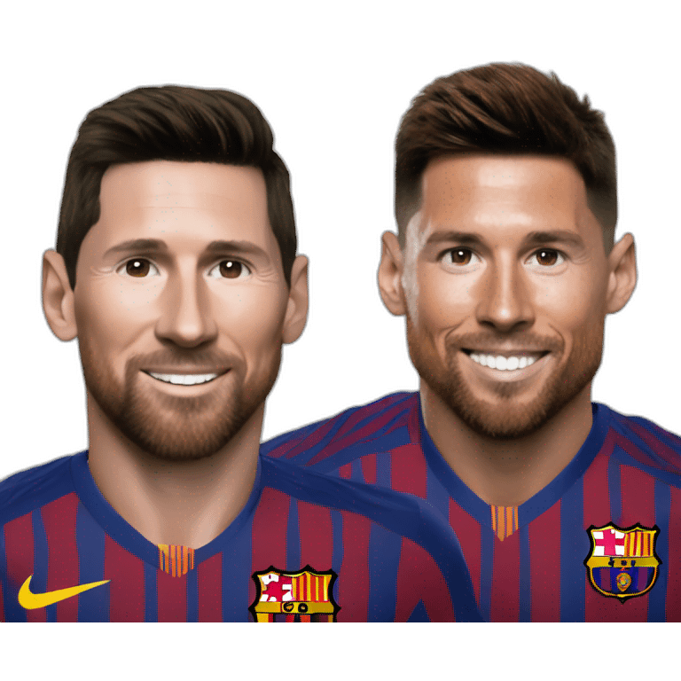 Messi with Ronaldo  emoji