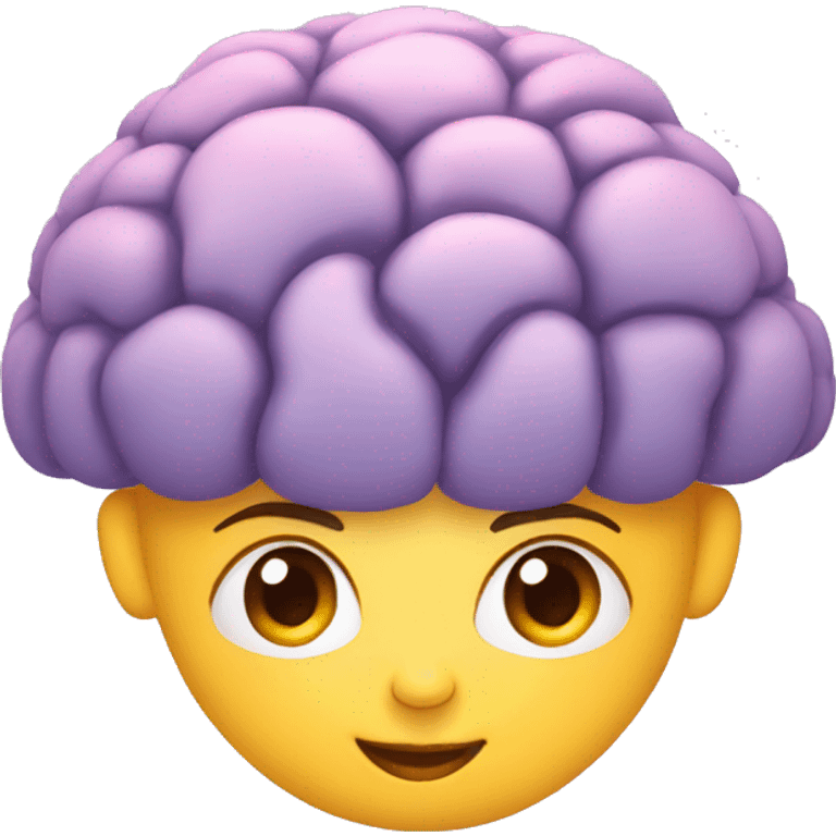 big brain connected with 2 girls emoji