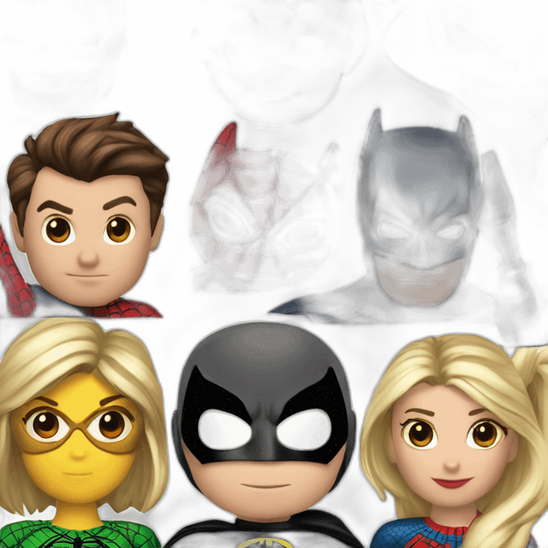 Spider man batman tanos robin emoji