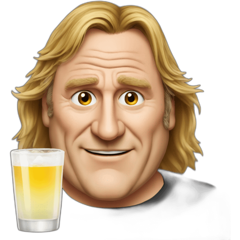 Gérard Depardieu drink  emoji