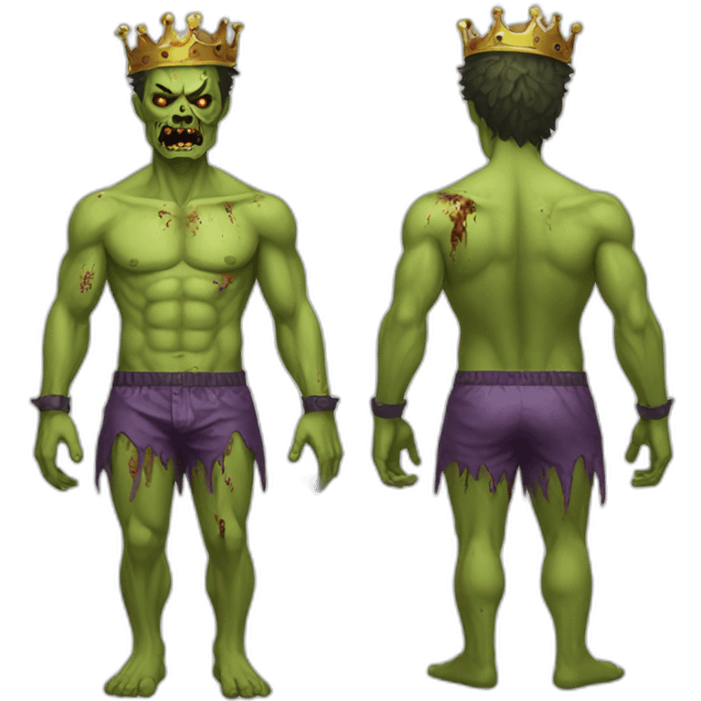 zombie king in boxers emoji