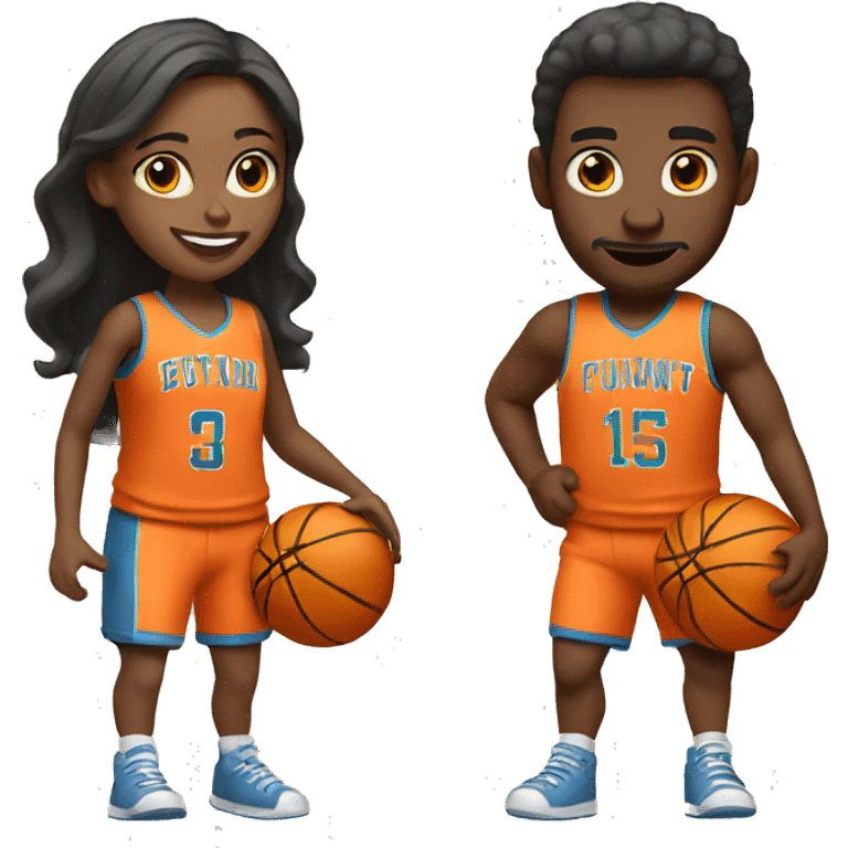 couple playing basketball  emoji