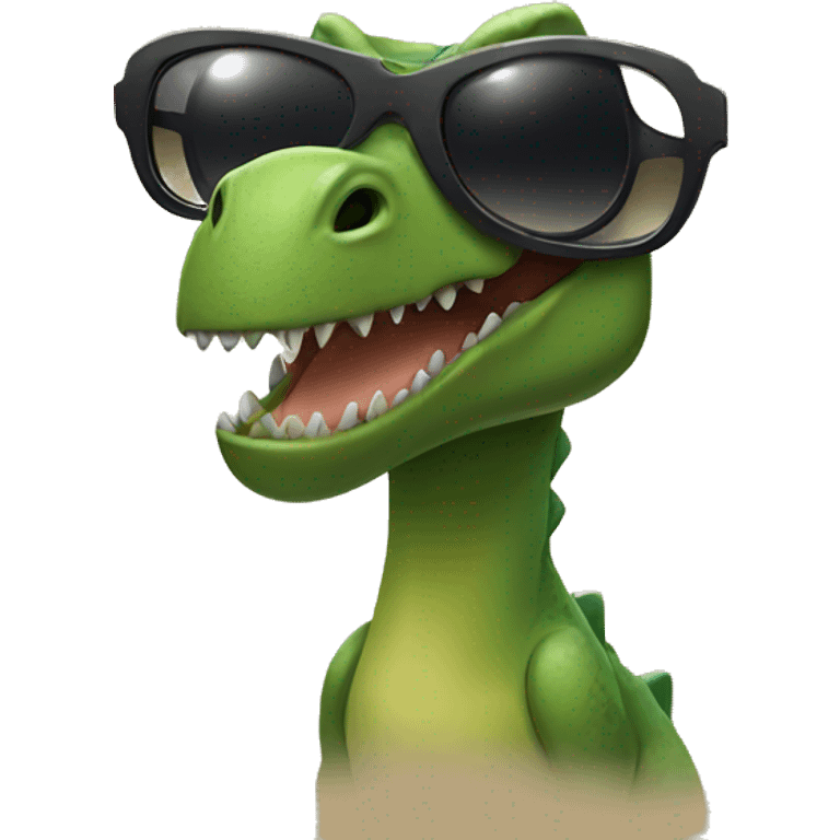 dinosaur wearing sunglasses  emoji