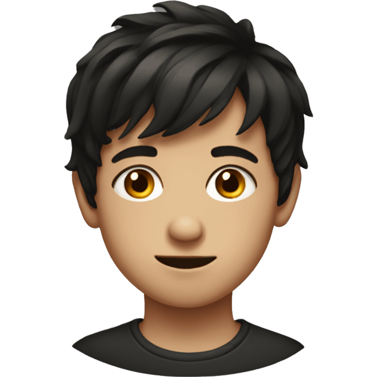 dark haired boy portrait emoji