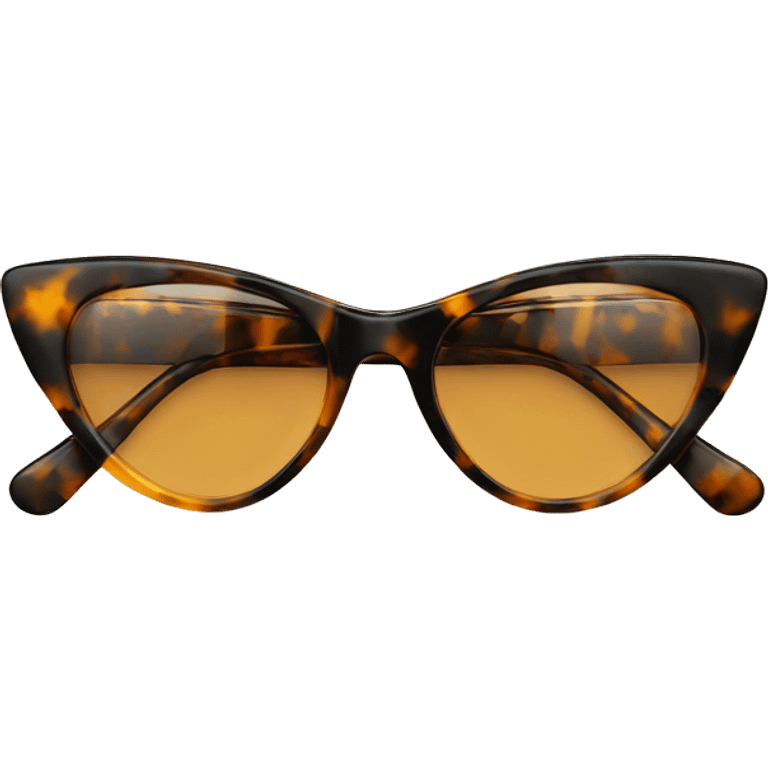 cat eye tortoiseshell glasses emoji