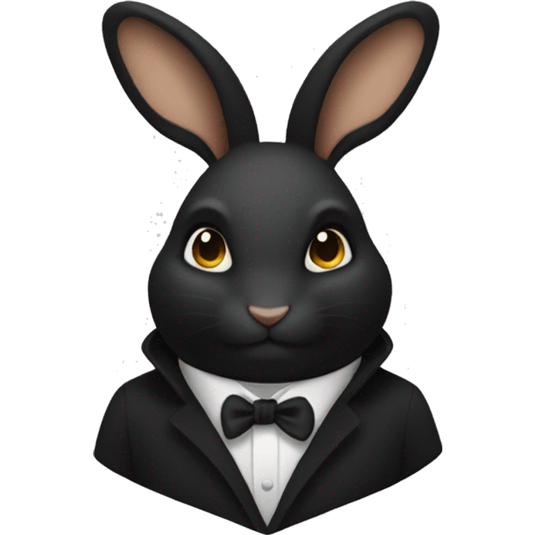 Lapin noir emoji