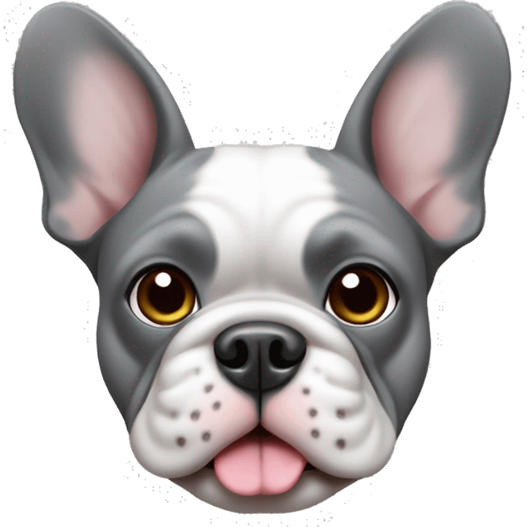 French Bulldogge grey emoji