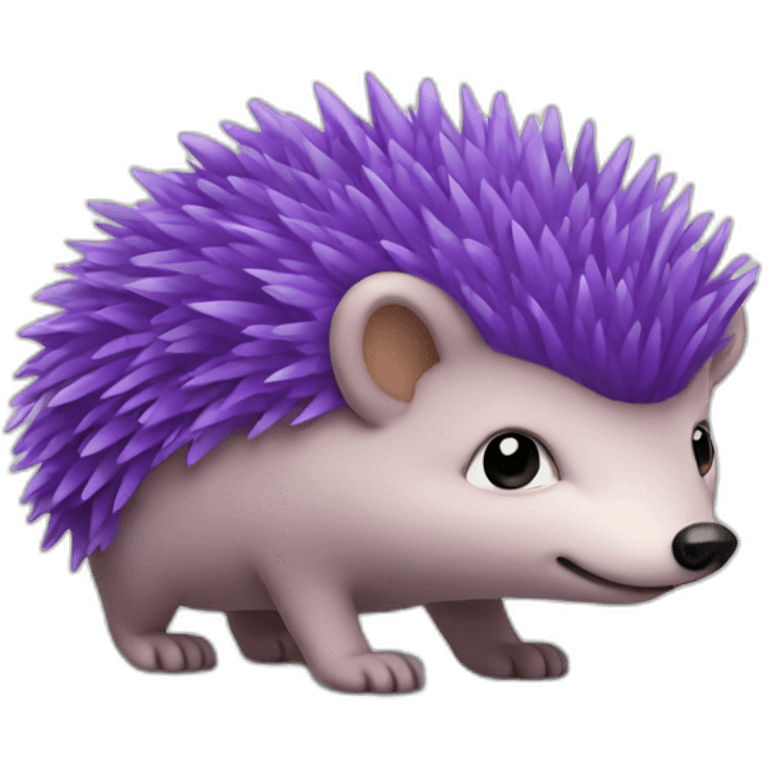 Purple hedgehog  emoji