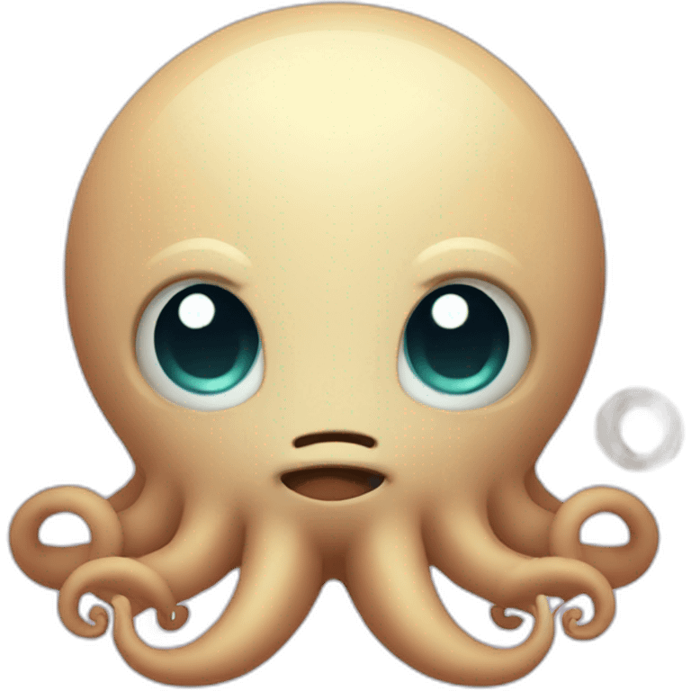 cute kraken cute face meditate emoji