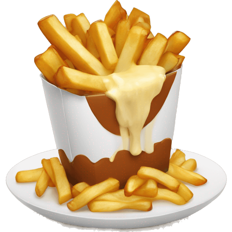 Poutine qui mange une poutine emoji