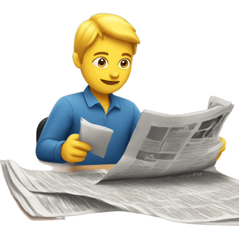 a person reading a newspaper emoji