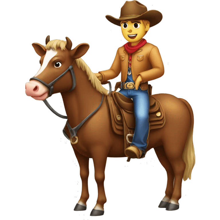 Cow boy on horse emoji