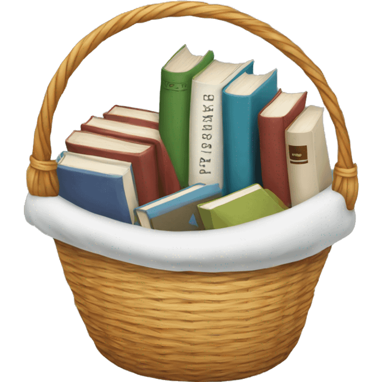 basket with books inside  emoji