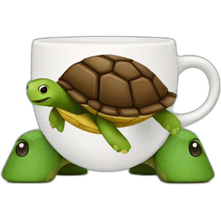 coffee cup on a turtle emoji